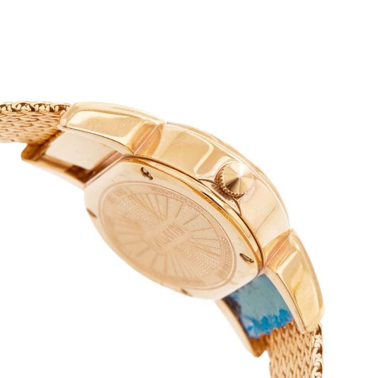 مملوكة مسبقًا Valentino Black Rose Gold Plated Stainless Steel Seduction Women's Wristwatch 40 mm