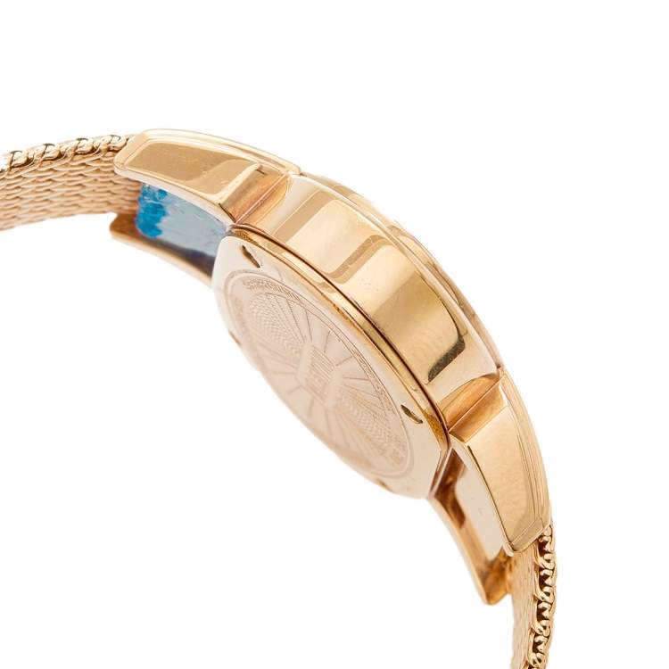 مملوكة مسبقًا Valentino Black Rose Gold Plated Stainless Steel Seduction Women's Wristwatch 40 mm