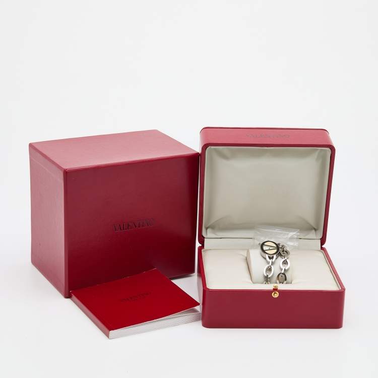 Pre Owned Valentino White Stainless Steel Women's Wristwatch 21 mm