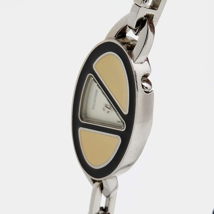 Pre Owned Valentino White Stainless Steel Women's Wristwatch 21 mm