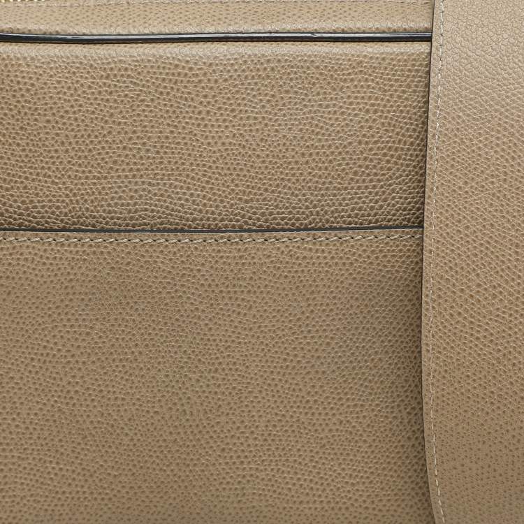 Pre Owned Valextra Beige Leather Top Handle Bag