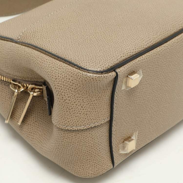 Pre Owned Valextra Beige Leather Top Handle Bag