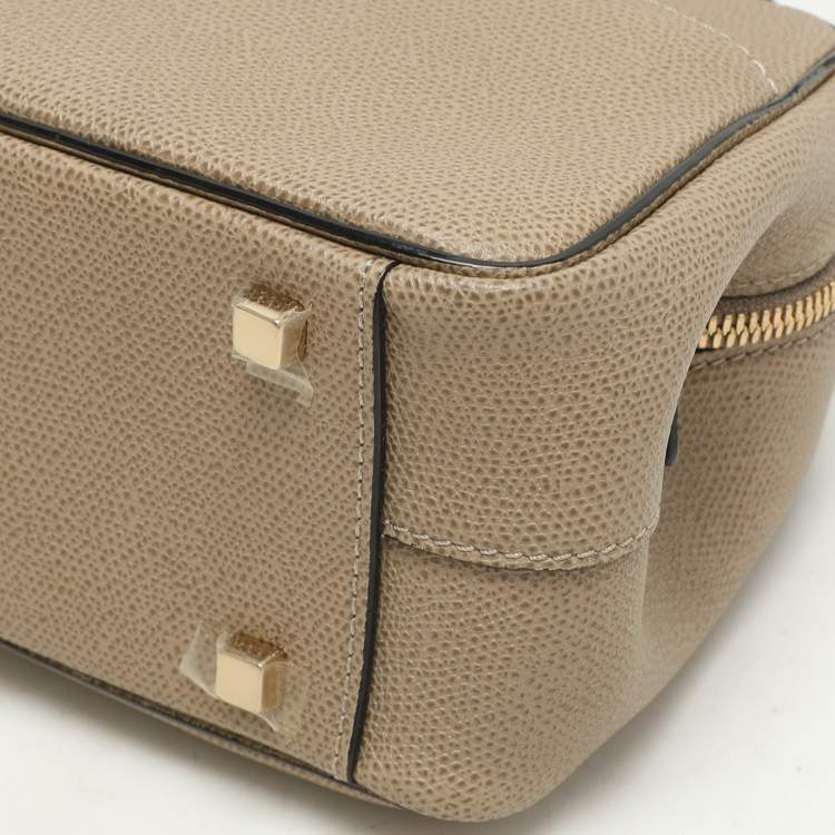 Pre Owned Valextra Beige Leather Top Handle Bag