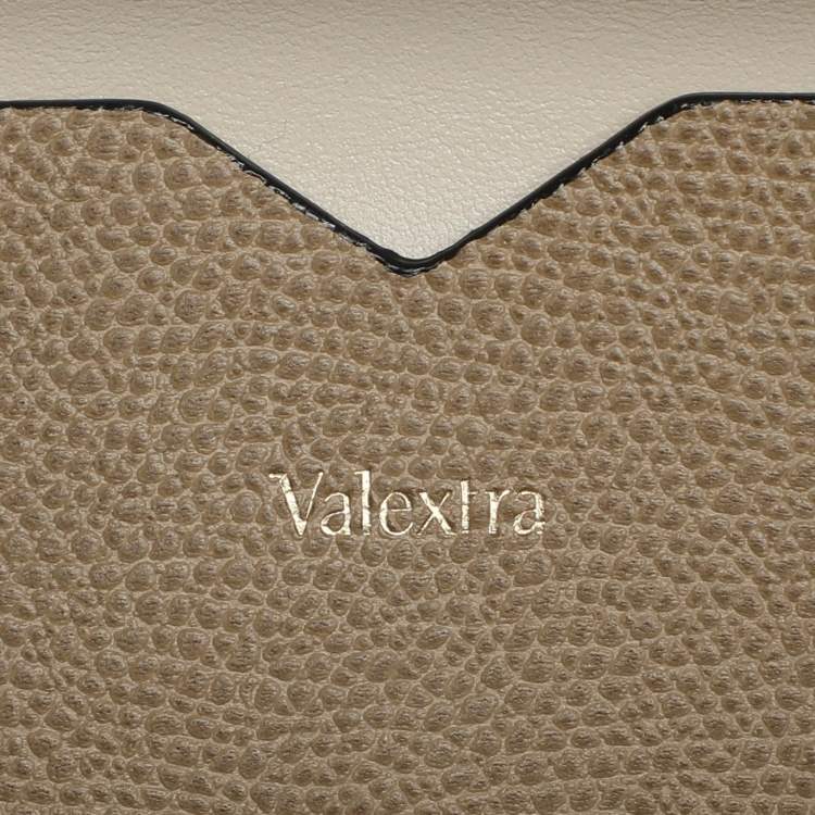 Pre Owned Valextra Beige Leather Top Handle Bag