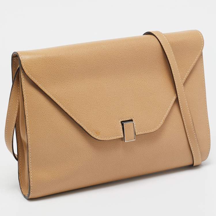 Pre Owned حقيبة كتف فالِكسترا إيسايد جلد بيج flap