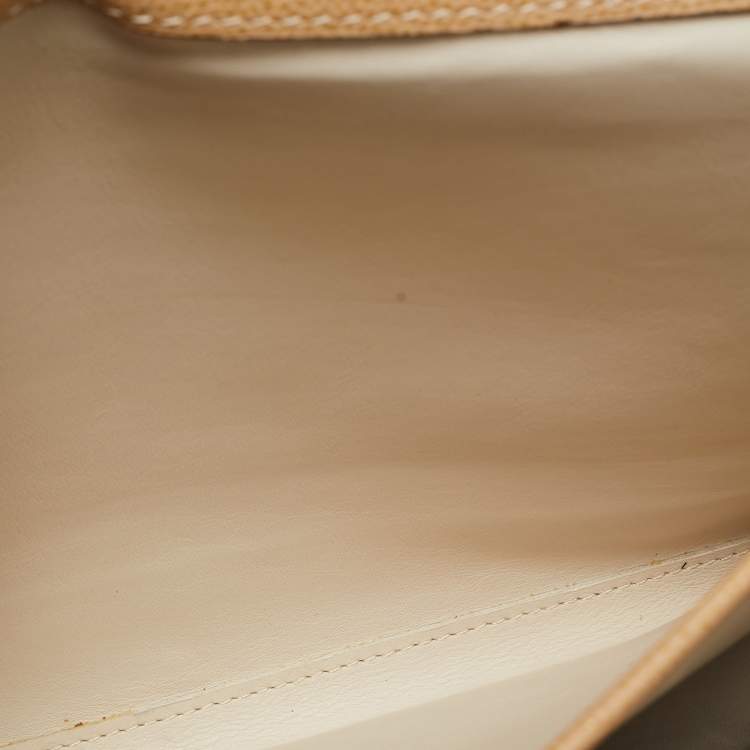 Pre Owned حقيبة كتف فالِكسترا إيسايد جلد بيج flap