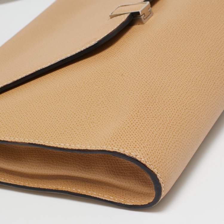 Pre Owned حقيبة كتف فالِكسترا إيسايد جلد بيج flap