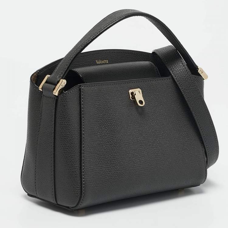 Pre Owned حقيبة فالاكسترا جلد رمادي ميكرو بريرا يد علوية