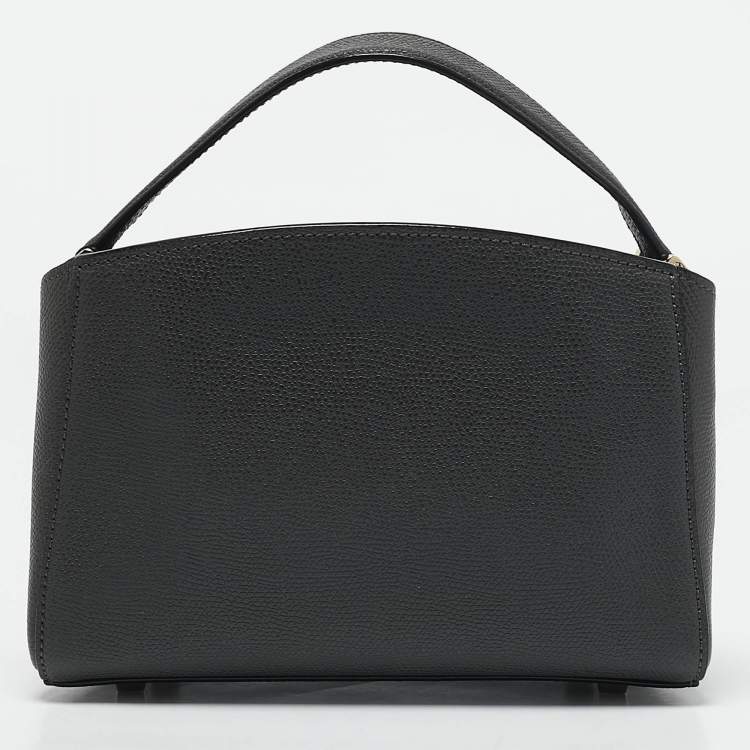 Pre Owned حقيبة فالاكسترا جلد رمادي ميكرو بريرا يد علوية