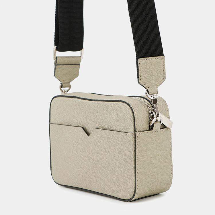 Pre Owned V Line Reporter Mini Bag Toundragreen Soft Calf Leather