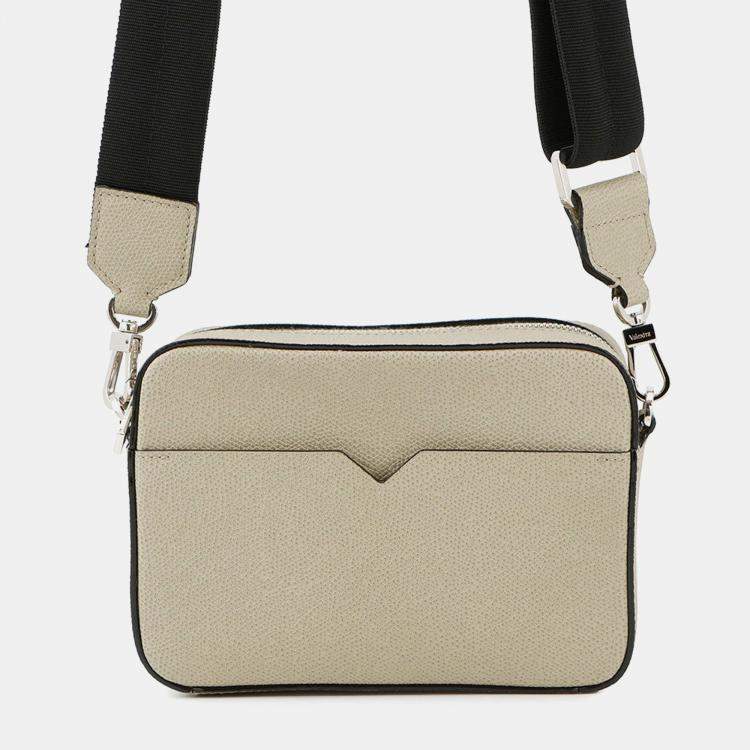 Pre Owned V Line Reporter Mini Bag Toundragreen Soft Calf Leather