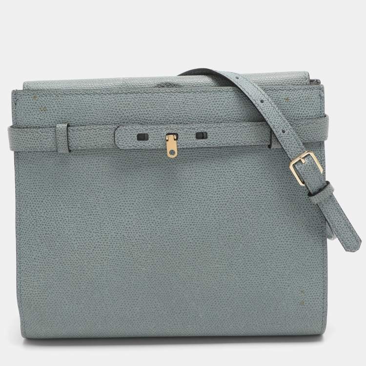 Pre Owned Valextra Brera Azur Leather Crossbody Bags