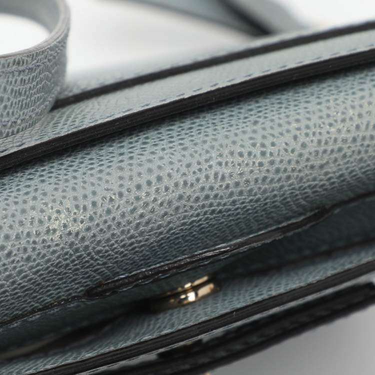 Pre Owned Valextra Brera Azur Leather Crossbody Bags