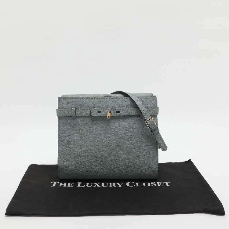 Pre Owned Valextra Brera Azur Leather Crossbody Bags