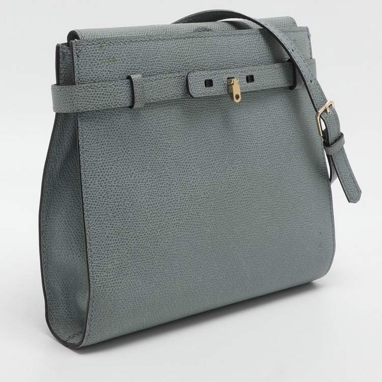 Pre Owned Valextra Brera Azur Leather Crossbody Bags