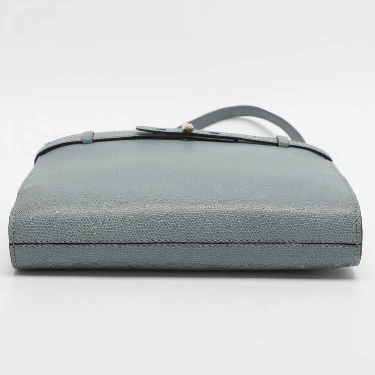 Pre Owned Valextra Brera Azur Leather Crossbody Bags