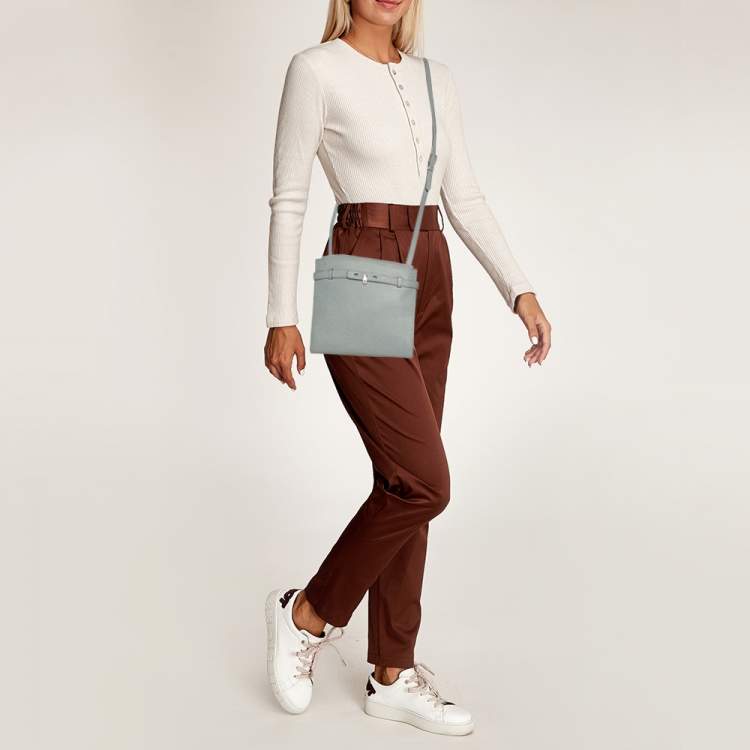 Pre Owned Valextra Brera Azur Leather Crossbody Bags