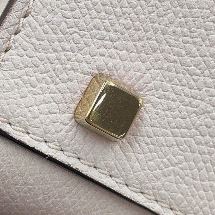 Pre Owned Valextra Valextra Idide 2Way Handbag Light Gray Leather Size Large