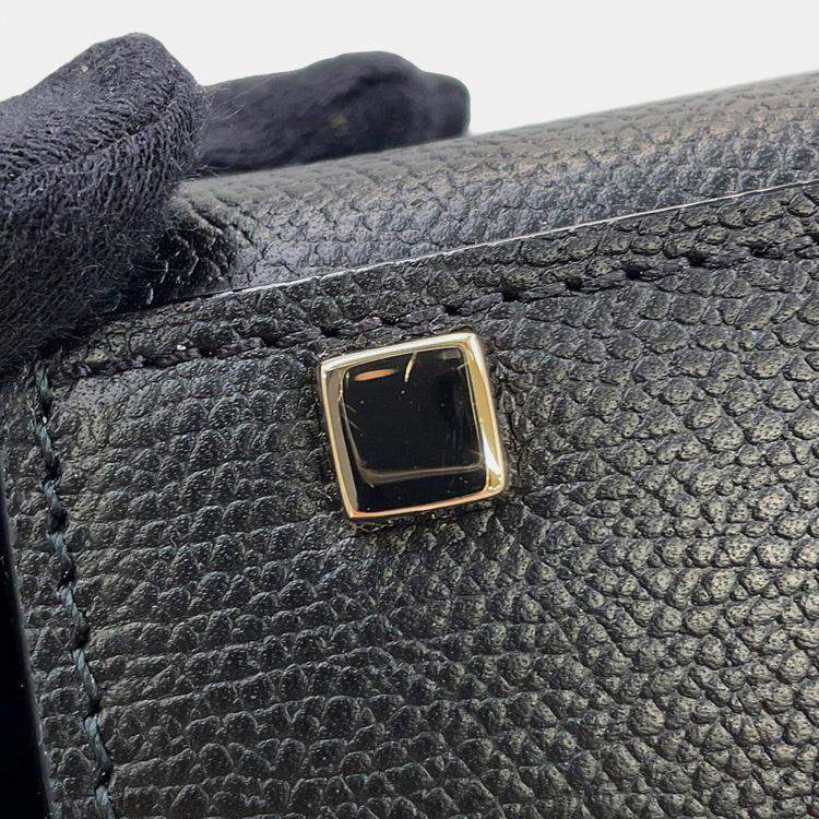 مملوكة مسبقًا Valextra Valextra Izide Black Leather Size Micro