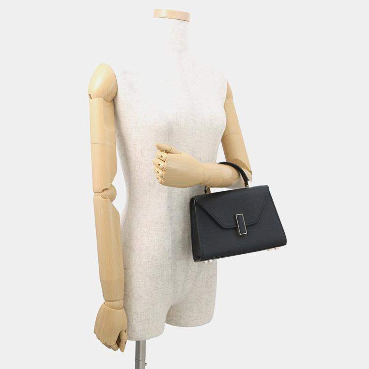 مملوكة مسبقًا Valextra Valextra Izide Black Leather Size Micro