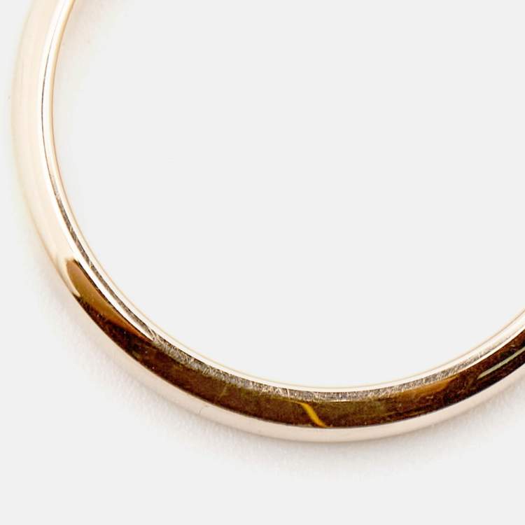 Pre Owned Van Cleef & Arpels Toujours 18k Rose Gold Wedding Band Ring Size 57