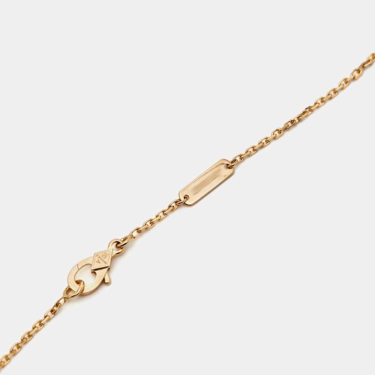 Pre Owned Van Cleef & Arpels Trace 18k Yellow Gold Chain 