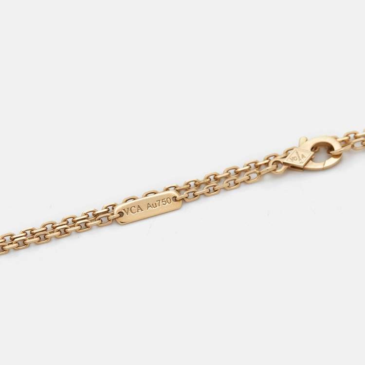 Pre Owned Van Cleef & Arpels Zodiaque Medal Taurus 18k Yellow Gold Pendant Necklace