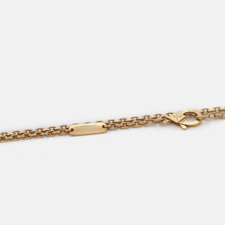 Pre Owned Van Cleef & Arpels Zodiaque Medal Taurus 18k Yellow Gold Pendant Necklace