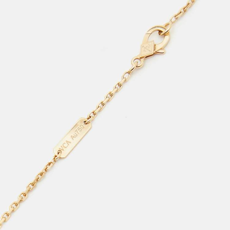 Pre Owned Van Cleef & Arpels Frivole Diamonds 18k Yellow Gold Large Model Necklace