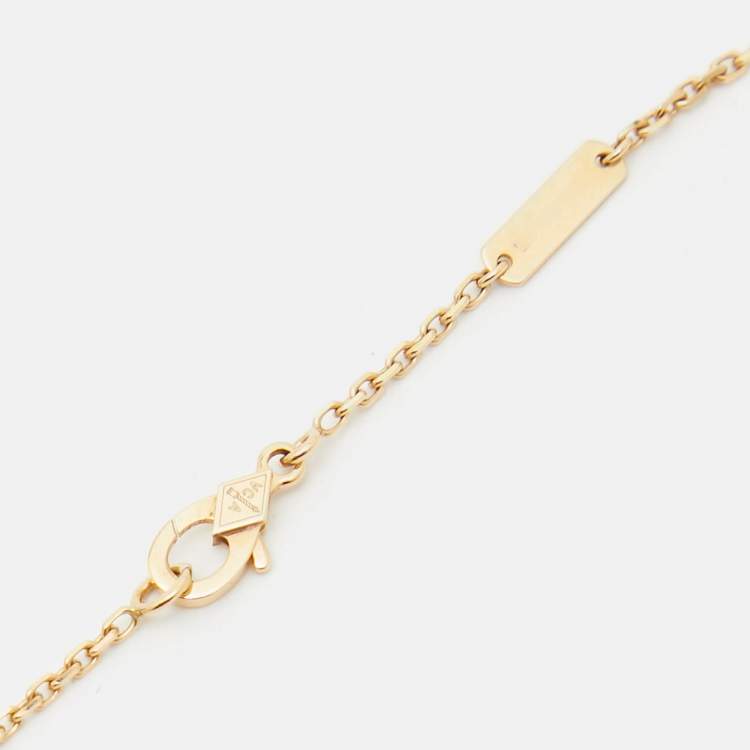 Pre Owned Van Cleef & Arpels Frivole Diamonds 18k Yellow Gold Large Model Necklace