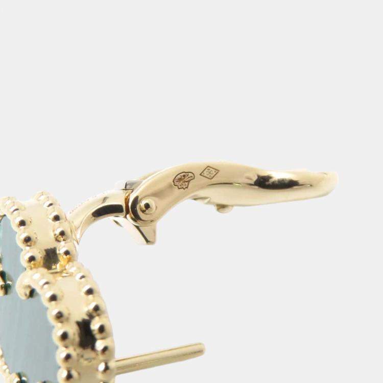 Pre Owned Van Cleef & Arpels Vintage Alhambra Earring 18K Yellow Gold