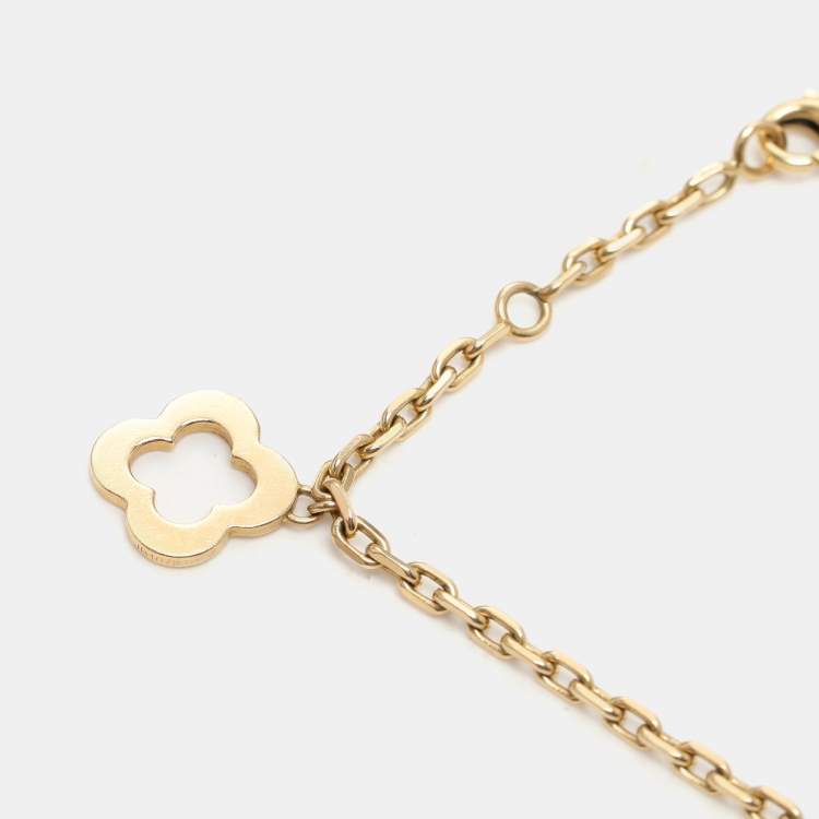 Pre Owned Van Cleef & Arpels Byzantine Alhambra 3-Motifs Yellow Gold Bracelet 