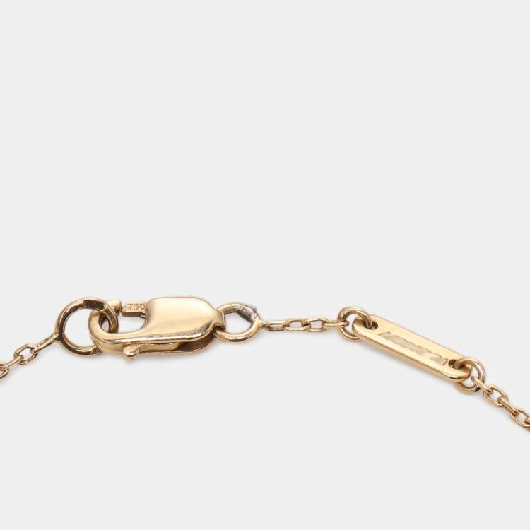 Pre Owned Van Cleef & Arpels Sweet Alhambra Mother of Pearl 18k Yellow Gold Bracelet