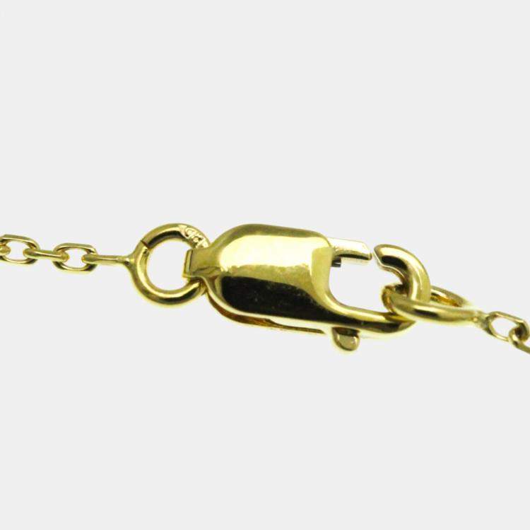 Pre Owned Van Cleef & Arpels 18K Yellow Gold Sweet Alhambra Papillon Pendant Necklace