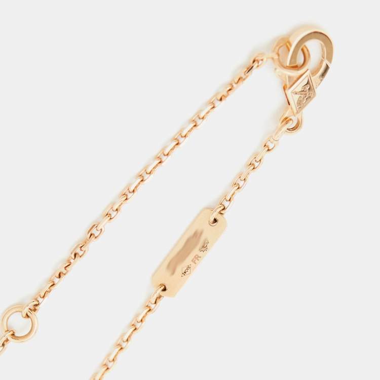 مملوكة مسبقًا Van Cleef & Arpels Lucky Spring Open Wings Ladybug Carnelian Onyx 18k Rose Gold Necklace