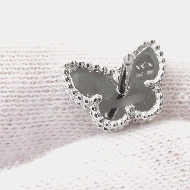 Pre Owned Van Cleef & Arpels 18K White Gold Sweet Papillon Earrings