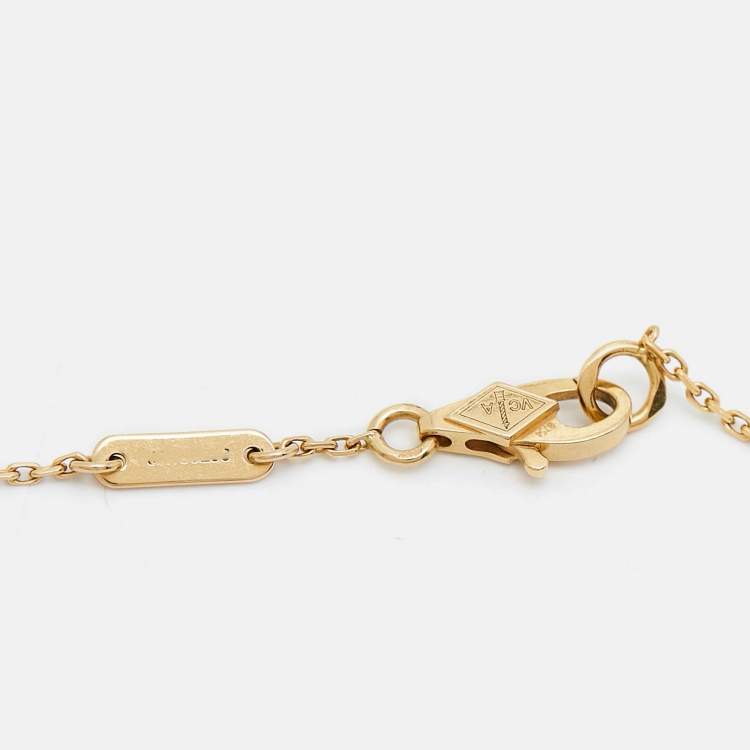 Pre Owned Van Cleef & Arpels Frivole Diamond 18k Yellow Gold Bracelet