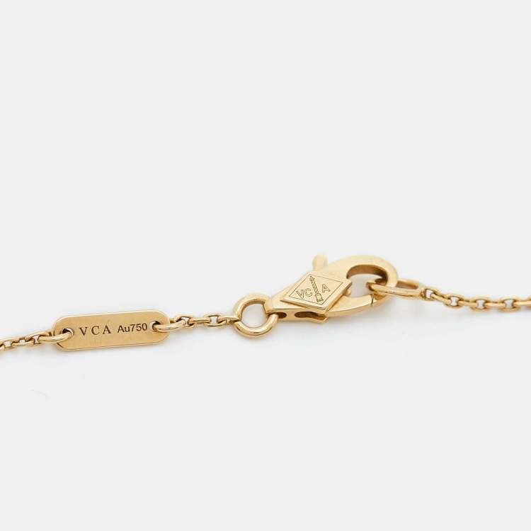 Pre Owned Van Cleef & Arpels Frivole Diamond 18k Yellow Gold Bracelet