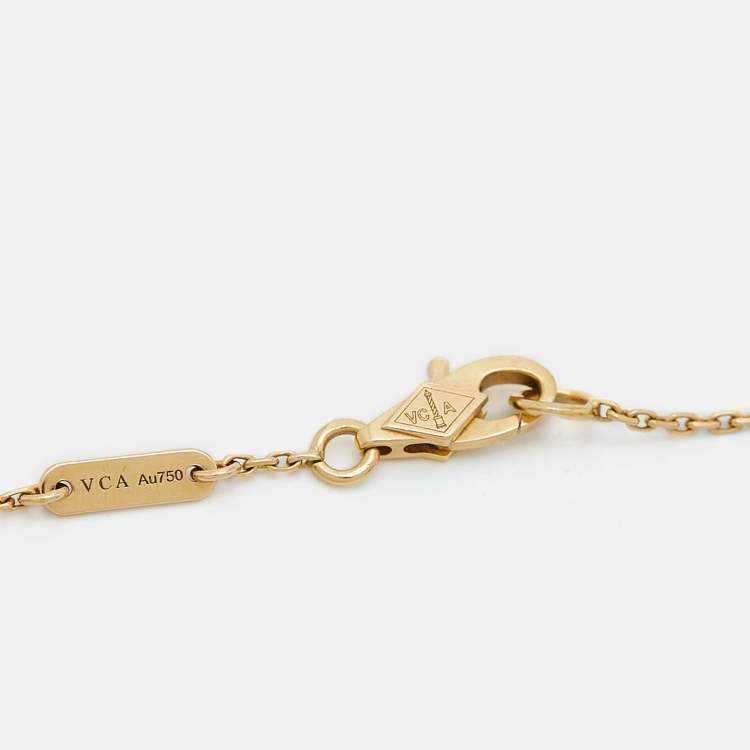 Pre Owned Van Cleef & Arpels Frivole Diamond 18k Yellow Gold Bracelet