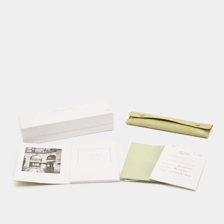 Pre Owned Van Cleef & Arpels Vintage Alhambra Mother of Pearl 18k Yellow Gold 5 Motif Station Bracelet