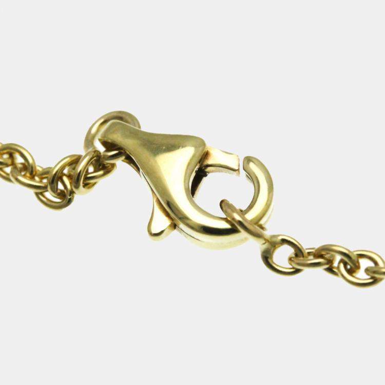 Pre Owned Van Cleef & Arpels 18K Yellow Gold Pure Alhambra Pendant Necklace