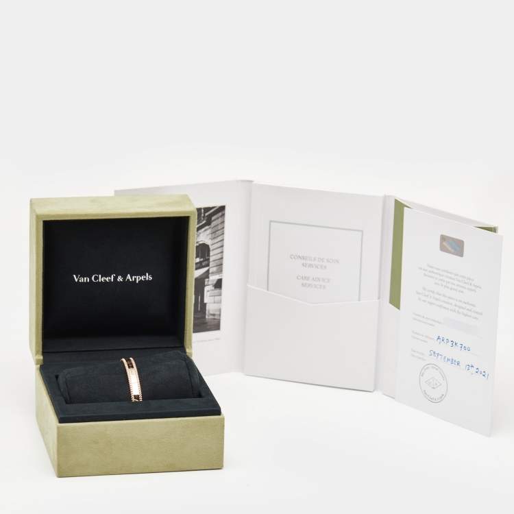 Pre Owned Van Cleef & Arpels Perlee Signature 18K Rose Gold Bracelet M