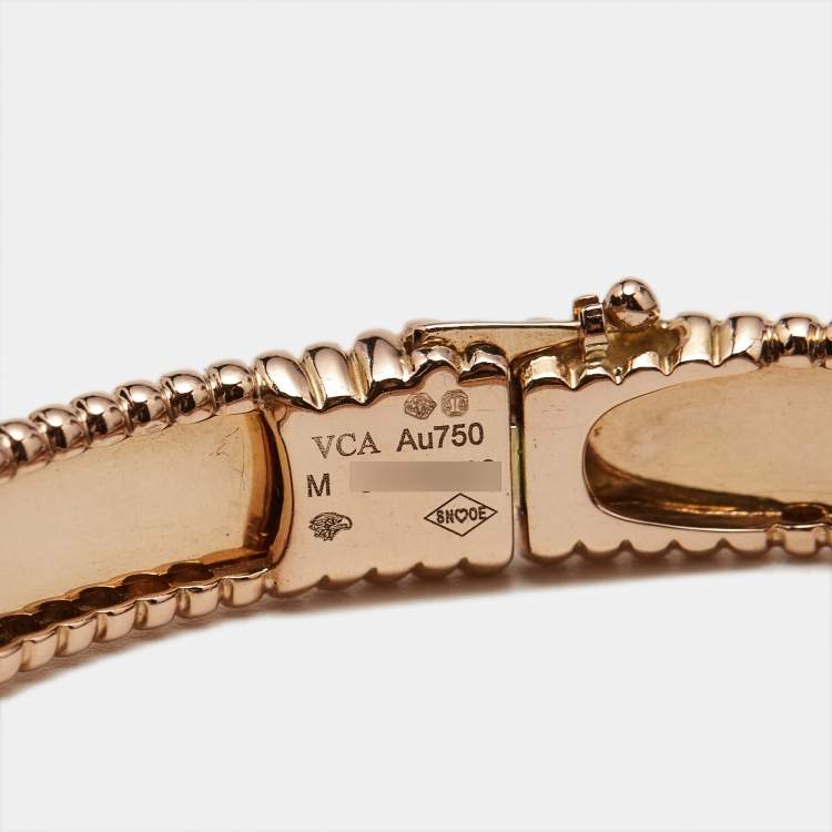 Pre Owned Van Cleef & Arpels Perlee Signature 18K Rose Gold Bracelet M