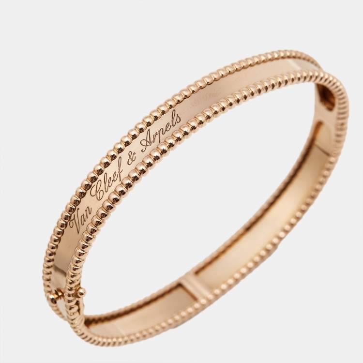 Pre Owned Van Cleef & Arpels Perlee Signature 18K Rose Gold Bracelet M