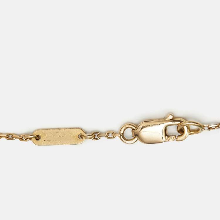 Pre Owned Van Cleef & Arpels Sweet Alhambra Mother of Pearl 18k Yellow Gold Bracelet