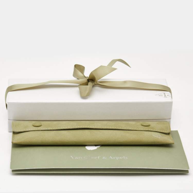 Pre Owned Van Cleef & Arpels Vintage Alhambra Carnelian 18k Yellow Gold 5 Motif Station Bracelet