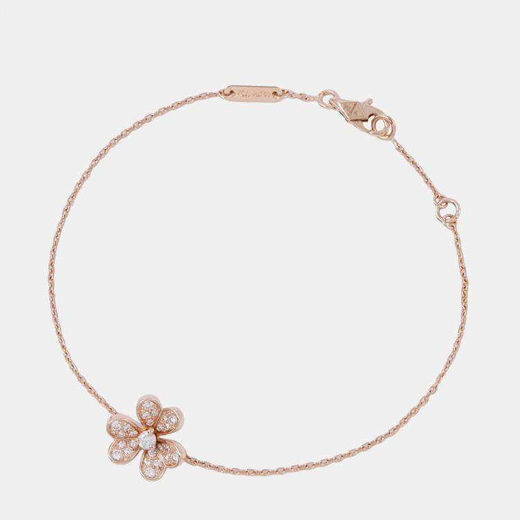 Pre Owned Van Cleef & Arpels Frivole Mini 18K Rose Gold Bracelet