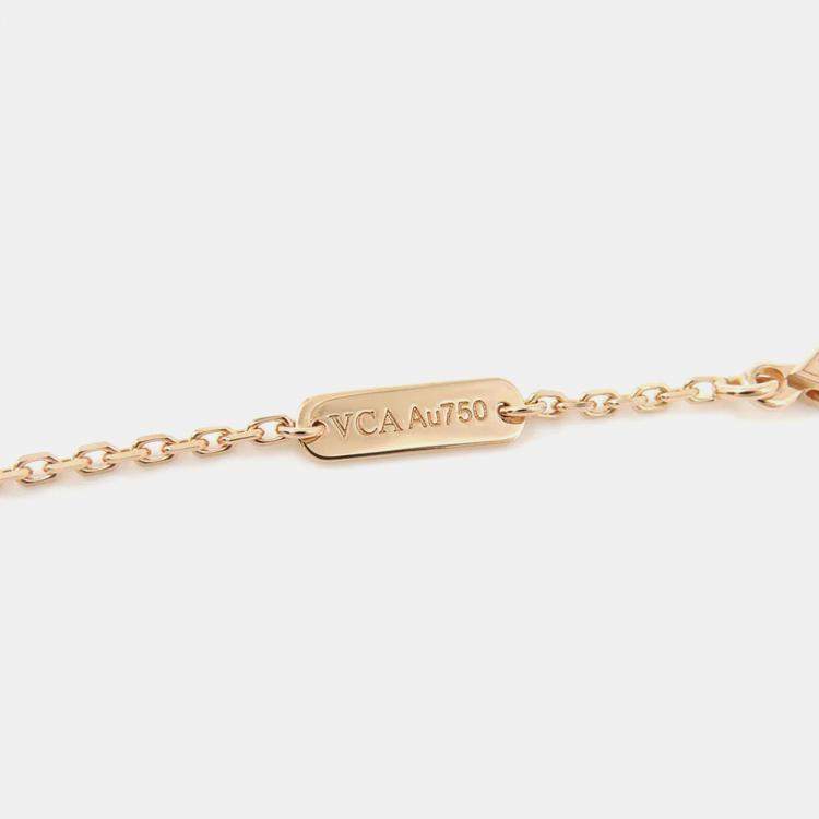 Pre Owned Van Cleef & Arpels Lucky Spring 18K Rose Gold Necklace