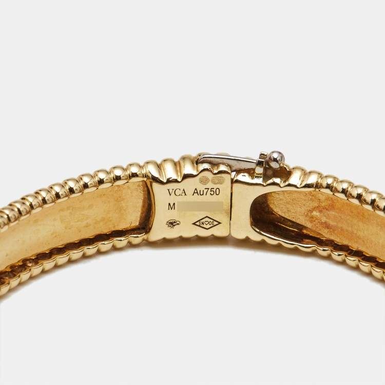Pre Owned Van Cleef & Arpels Perlée Signature 18k Yellow Gold  Bracelet M