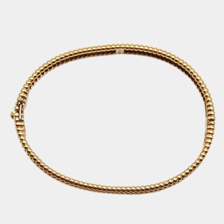 Pre Owned Van Cleef & Arpels Perlée Signature 18k Yellow Gold  Bracelet M